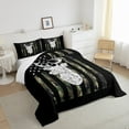 Deer Camo Comforter Set Queen Antlers Hunting Camo Bedding Sets for Teen Boys Men Camouflage