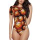 thumbnail image 1 of Fotbe Vintage Basketball Body de Mujer con Cuello Redondo y Mangas Cortas, Sin Mangas Ajustado, Suave, Cómodo y Básico-Small, 1 of 7