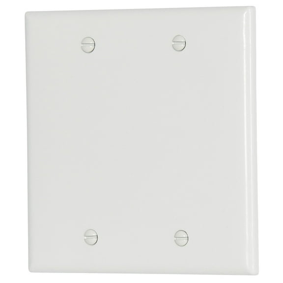 Cooper Wiring 2137W-BOX 2 Gang White Blank Plate