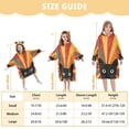 thumbnail image 4 of FORMRS Wearable Blanket Hoodie with Sleeves for Kids Cozy Flannel Sweatshirt, Black Cat, 4 of 7