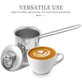 thumbnail image 2 of FOMIYES Thickened Stainless Steel Frothing Pitcher with Lid for Cappuccino Brewing, 2 of 6