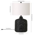 thumbnail image 3 of Henn&Hart 12" Black Rattan Rattan/Metal/Fabric Table Lamp, 3 of 7