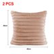 thumbnail image 2 of Funda de almohada decorativa de felpa de piel sintética de doble cara de 2 piezas para sofá, dormitorio, con rayas difusas, funda de almohada suave, funda de cojín, 2 of 5