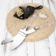 thumbnail image 4 of Juego de cuchillo y pala para pastel de boda, mango de cristal y hoja de acero inoxidable, ideal para celebraciones nupciales EKA01033., 4 of 7