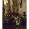 thumbnail image 3 of Alfred Dehodencq 20x23 Black Modern Framed Museum Art Print Titled - Charlotte Corday Arrested After the Murder of Marat (1853), 3 of 5