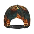thumbnail image 4 of Baseball Cap, Halloween Vintage Glowing Pumpkin Trucker Hats Women Dad Hat for Workouts - Baseball hat Adjustable Size, 4 of 7