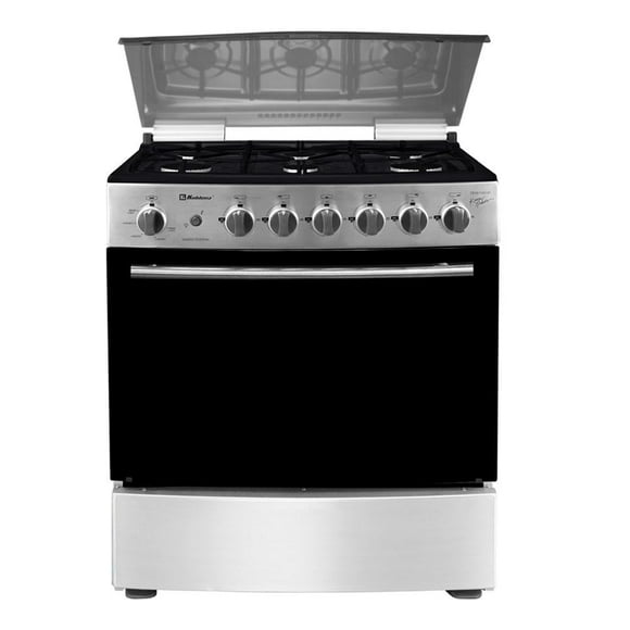 Estufa Koblenz 30 Pulgadas Silver con Capelo y Cubierta Ceramick