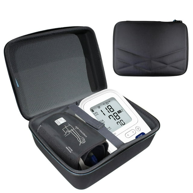 Estuche vacío TUDIA EVA compatible con iHealth Track Smart Upper Arm y Omron BP7100 Serie 3, Omron BP742N Serie 5/Modelo 7200, estuche rígido de viaje para tensiómetro de brazo.