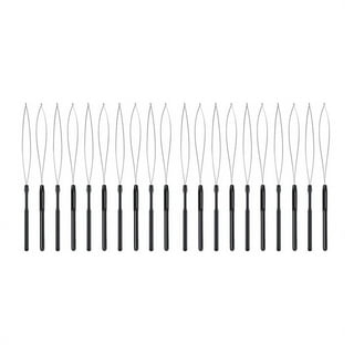 10Pcs Hair Extension Loop Threader Hook Tool and Bead Tool Black Loop  Threader for Hair Extension or Feather Extender 