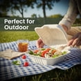 thumbnail image 5 of FPN Compostable Clamshell Takeout Boxes 6x6 Inch – 75 Pack To Go Containers for Food | Heavy-Duty Biodegradable Disposable Food Containers, Microwave Safe Meal Prep & Restaurant Take Out Boxes, 5 of 9