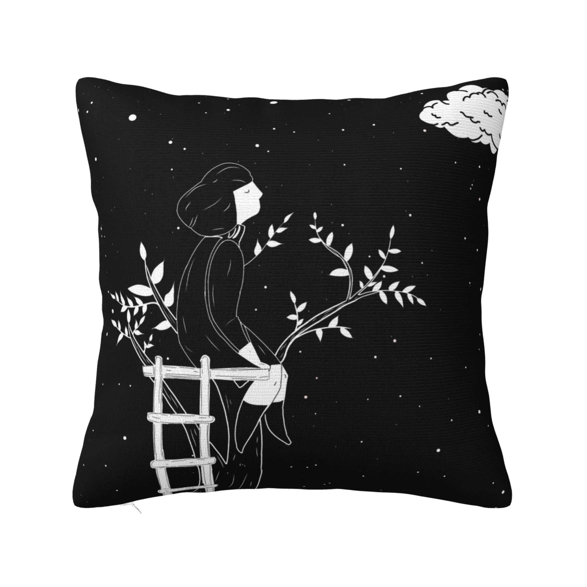 ZICANCN Decorative Throw Pillow Covers , Fairy Tale Night Painting