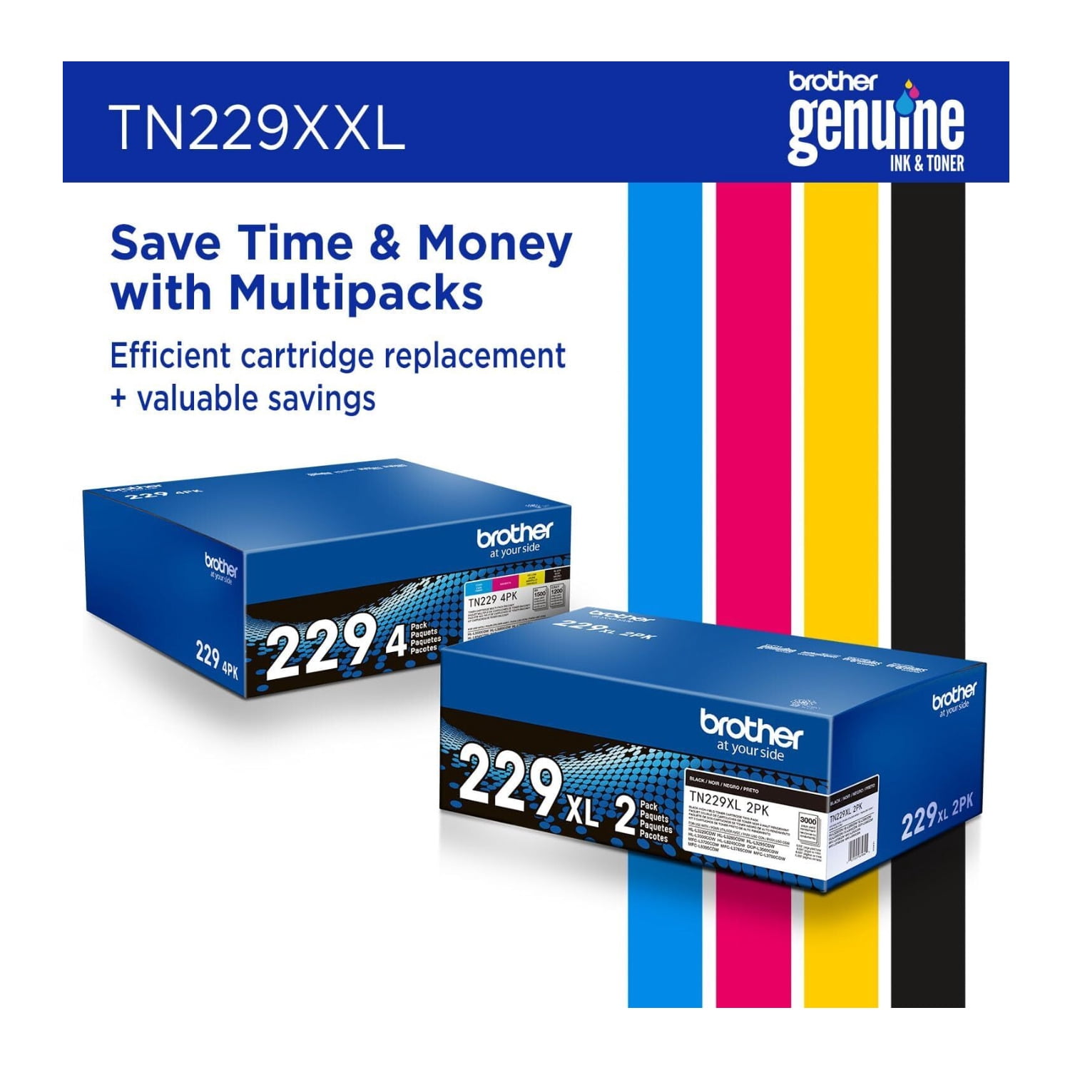 Brother Genuine TN229XXLY Super High Yield Yellow Toner Cartridge