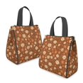 thumbnail image 2 of Daisy Pioneer Flower Brown Pattern Insulated Lunch Bag for Women Men, Large Portable Soft Cooler Tote, Thermal Food Storage Bag with Pearl Cotton, 8.66L, 8.75"x5.75"x9.5", 2 of 6