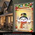 thumbnail image 6 of 1 piece, 2D flat banner, Christmas snowman curtain decoration, winter festival door and window decoration banner, Christmas party supplies, home decoration supplies, suitable for indoor and outdoor p, 6 of 6