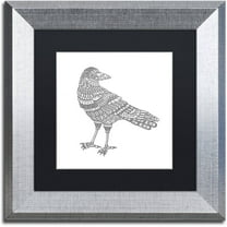 Trademark Fine Art 'Spirit Animals 7' Canvas Art by Filippo Cardu Black Matte, Silver Frame