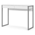 thumbnail image 1 of Tvilum Walker Contemporary 2 Drawer Writing Desk in White High Gloss, 1 of 8