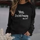 thumbnail image 2 of Moda mujer suelta cuello redondo casual manga larga impresa señoras sudadera tops Pompotops  gfhjh18169, 2 of 4
