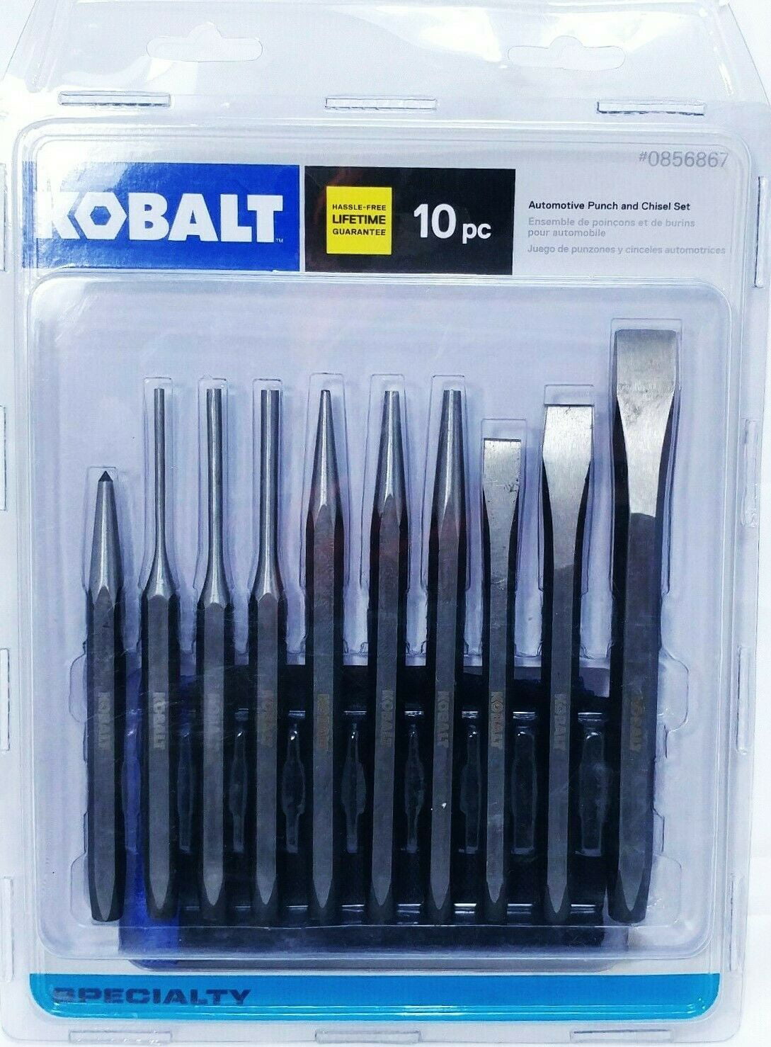 10pc Kobalt Specialty Automotive Punch and Chisel Set w/Pouch Lifetime Guarantee 