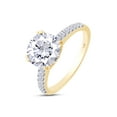 thumbnail image 3 of 2 Carat Center 8MM Round Cut Lab Created Moissanite Diamond Solitaire Engagement Ring for Women In 14K Solid Yellow Gold (G-H Color, VVS1 Clarity, 2 Cttw)-5.5, 3 of 5