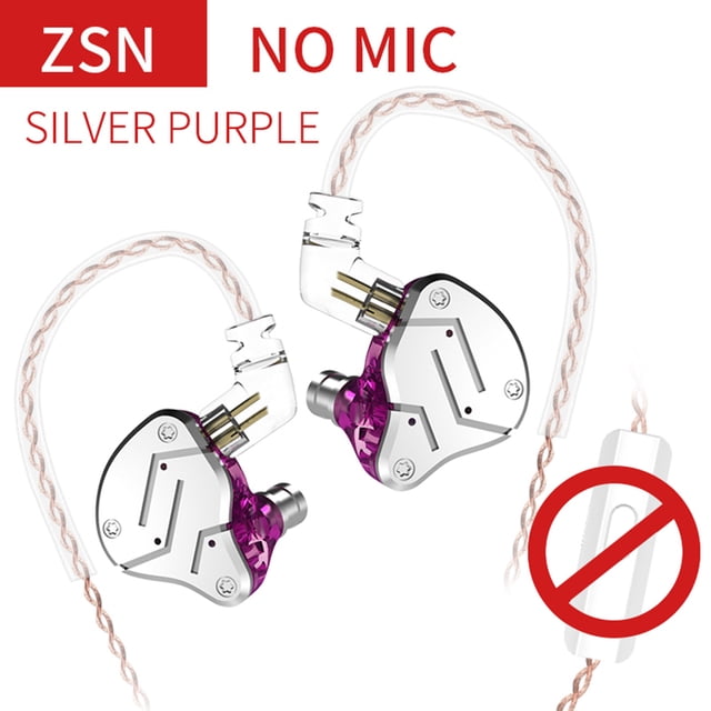 KZ-ZSN Audífonos HIFI Bass Audífonos In Ear Monitor Audífonos (sin micrófono púrpura) Kuymtek Accesorios Electrónicos