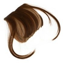 Fake Bangs Wig with Clip on Black Human Hair Extensions Piece Accessories High Temperature Wire Miss