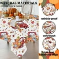 thumbnail image 3 of Fall Tablecloth Truck Pumpkin Maple leaves Fabric Table Cloth Washable Table Cover for Picnic Home Kitchen Party Dining Table Decor, 60 x 120 Inch, Q-J-Z-B-S018-03, 3 of 6