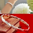 thumbnail image 2 of Visland Bracelet Jonc pour Femmes à la Mode, Chaîne Breloque Manchette Plaquée Argent, 2 of 5