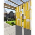 thumbnail image 3 of nqOlkjepod Outdoor Curtains for Patio Waterproof, Abstract Yellow Outdoor Privacy Panels Grommet, Modern Artwork Stripe Blackout Outside Curtains for Porch/Cabana/Pergola/Gazebo 54"x108", 2 Panels, 3 of 8