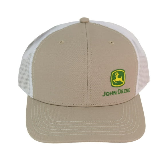 Gorra John Deere Moline 112 Fit, caqui, marrón, malla blanca