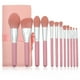 thumbnail image 4 of Juego de brochas de maquillaje HUOGUO, mango de madera rosa claro, 12 unidades, 4 of 4