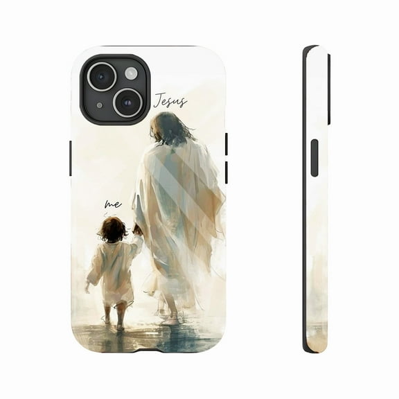 Protective Christian Phone Case Jesus Holding Child Design for Daily Use & Faithful Believers Compatible with iPhone 11/12/13/14/15/16 (Pro Max/Plus)