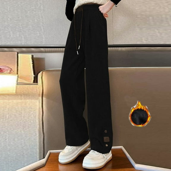 SNKSDGM Pants for Girls Size 8-10 Girls Pants Loose Corduroy Casual Solid Color Warm Sweatpants for Kids 14-15Years