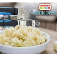 thumbnail image 2 of The Kosher Cook, Garlic Press Stainless Steel Mincer, Crusher - Blue, 2 of 2