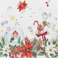 thumbnail image 4 of Rectangle Christmas Tablecloth 60 x 84In,Poinsettia Snowflake Holiday Decoration Tablecloth,Polyester Waterproof Wrinkle-Resistant Durable Christmas Tablecloth for Kitchen,Winter and Home Decor, 4 of 6