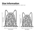 thumbnail image 2 of Saiise Hand Drawn Snake Pattern Sports Drawstring Backpack - String Swim Gym Bag with Wet Proof Pocket for Women&Men-Small, 2 of 6