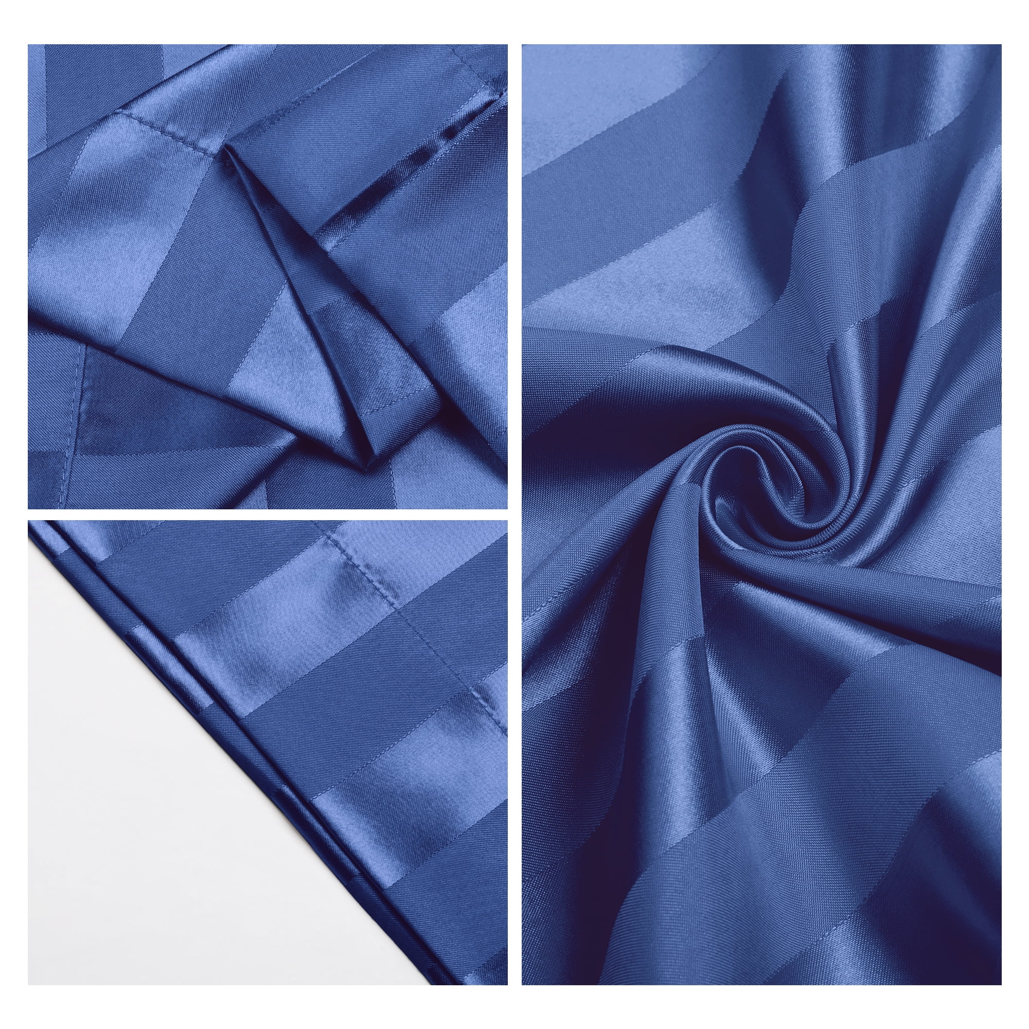 Unique Bargains Satin Pillow Cases Set of 2 Pillow Covers Standard Navy
