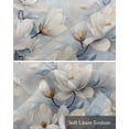 thumbnail image 6 of White Floral Kitchen Valances for Windows Farmhouse Linen Window Valance Curtain for Living Room Window Treatment Farmhouse Botanical Flowers Branches Valance Rod Pocket Topper Drape, 42 x 12 Inch, 6 of 6