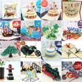 thumbnail image 2 of Tarjetas de Felicitación de feliz cumpleaños 3D Pop UP, tarjetas de felicitación, regalo para niños, postales, pastel, Piano, miniaturas, tarjeta de agradecimiento personalizable, 2 of 5