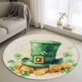 thumbnail image 2 of Area Rug 36in, Shamrock St. Patrick's Day Horseshoe Floor Carpet Living Room Rug, Ombre Green Topper Hats Non-Slip Welcome Mat Indoor Rugs for Bedroom Dining Room, 2 of 9