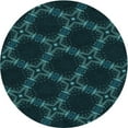 thumbnail image 1 of Ahgly Company Machine Washable Indoor Round Transitional Teal Green Area Rugs, 6' Round, 1 of 7