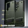 thumbnail image 5 of ELEHOLD for Samsung Galaxy S21 FE, Rugged Shockproof Hard PC Case,With Built-in Foldable Invisible Kickstand Heavy Duty Case Cover, armygreen, 5 of 7