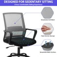 thumbnail image 5 of Home Office Chair Mesh Office Chair Desk Chair Task Chair Computer Chair Rolling Chair with Arms for Home Office, Grey, 5 of 10