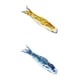 thumbnail image 1 of 2 banderas de carpa japonesa Koinobori para decoración de jardín, patio, bar y terraza. Amarillo azul, 1 of 9