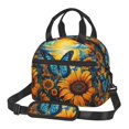 thumbnail image 1 of Disketp Colorful Cloud Butterfly Sunflower Lonchera Térmica para Mujer y Hombre, Bolsa de Almuerzo Reutilizable e Impermeable para Trabajo, Viajes y Picnic, 1 of 7