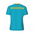 thumbnail image 4 of Exclusive design Kazakhstan Flag Grain 3D Printed Men For Running Bike Soccer Tennis Fitness Sports tshirt Mesh Short T-shirt, 4 of 11