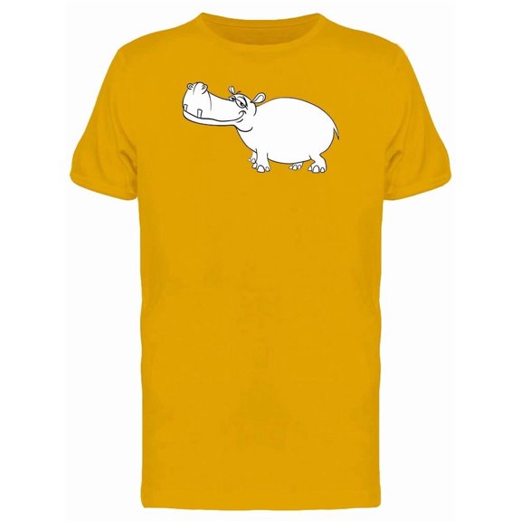 Cool Happy Hippo Cartoon Tee Men's -Image by Shutterstock