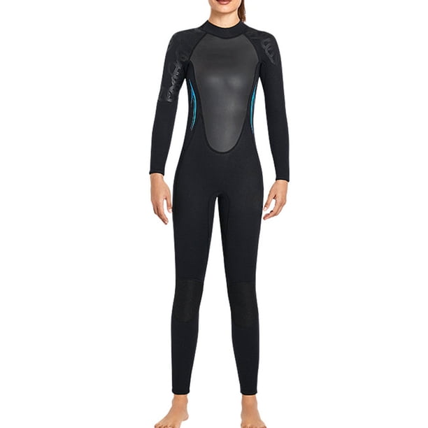 Greeniant Traje de buceo Cálido Neopreno Buena elasticidad Manga larga Estilo de una pieza Trajes de baño Fuerte Protección solar Traje de neopreno Deportes acuáticos Mujer Negro XXL Greeniant OD020696-12