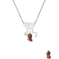 thumbnail image 2 of Delight Jewelry Resin Tan Lion Silvertone Dream Big Pendant Necklace, 25", 2 of 4