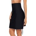 thumbnail image 1 of Charmo Womens Swimdress Drawstring Ruched Swim Skirt Adjustable Tie Side Swimsuit Bottom for Lady, 1 of 5
