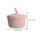 thumbnail image 2 of 1pc Canasta de almacenamiento creativo Cesta remota Organización de la cesta con tapa (rosa), 2 of 5